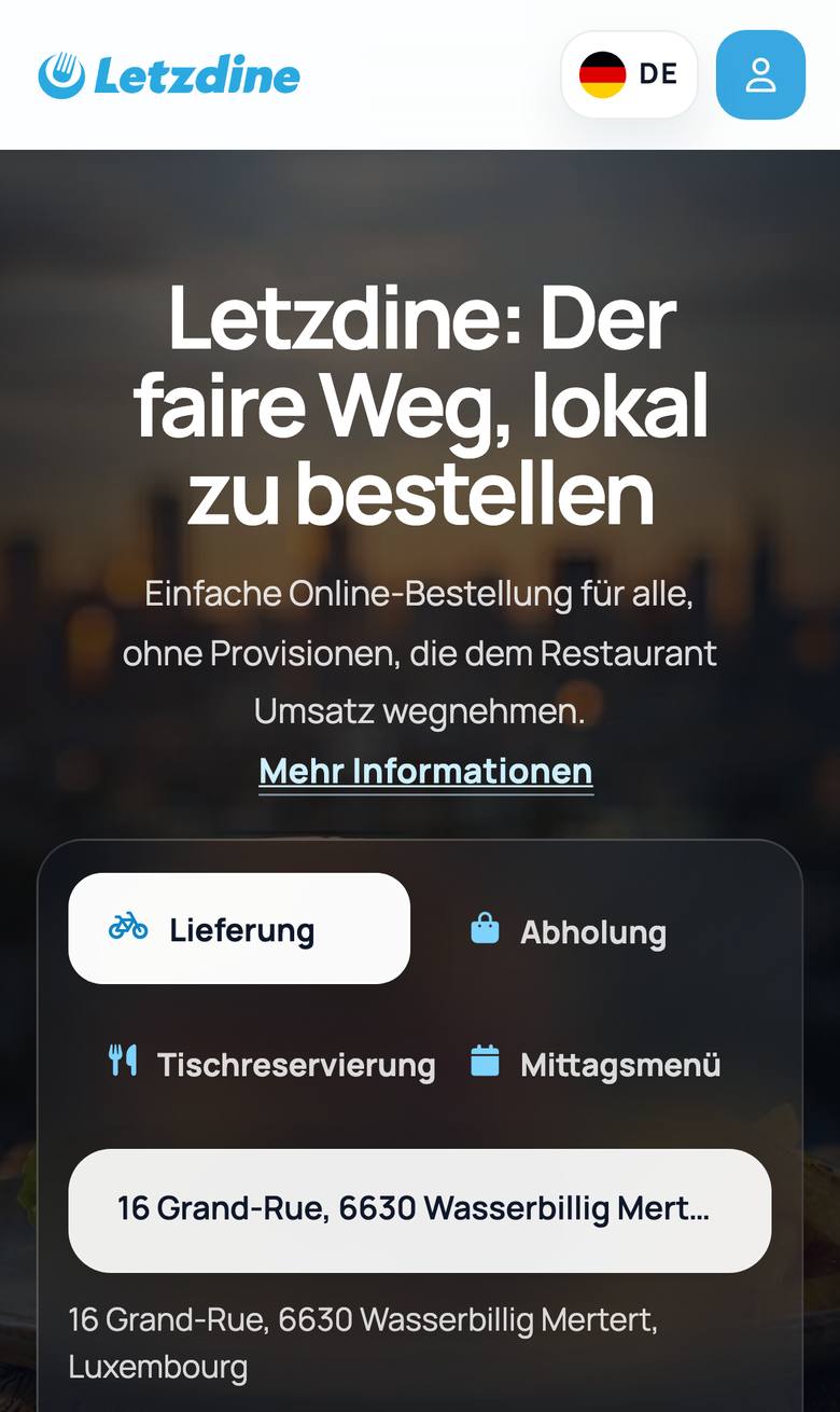 Restaurant Primo auf Letzdine, der Bestellplattform aus Luxemburg